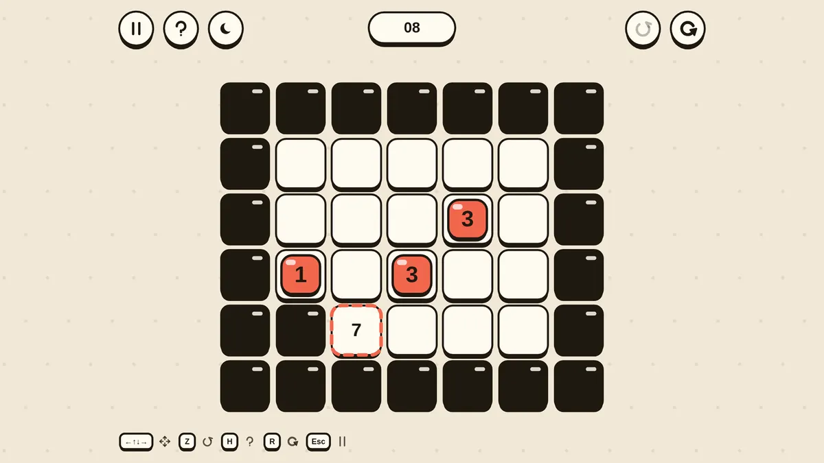 SUMOO, light board: sum tiles